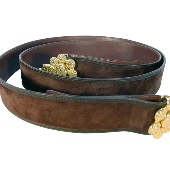 VALENTINO GARAVANI Vintage Suede Double-Wrap Belt 80cm M (31-33 in) - Picture 7 of 8